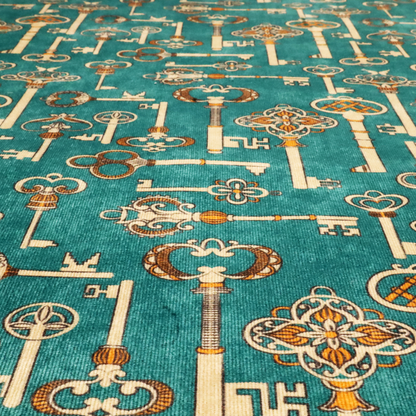 The Lost Library Keys Upholstery Fabric DP-161 - Made To Measure Curtains