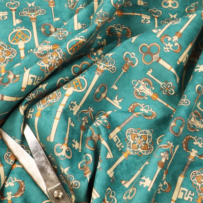 The Lost Library Keys Upholstery Fabric DP-161 - Made To Measure Curtains