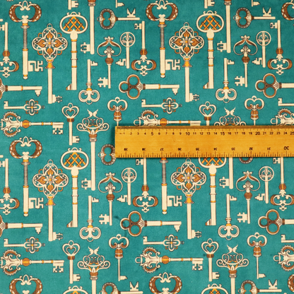 The Lost Library Keys Upholstery Fabric DP-161 - Made To Measure Curtains