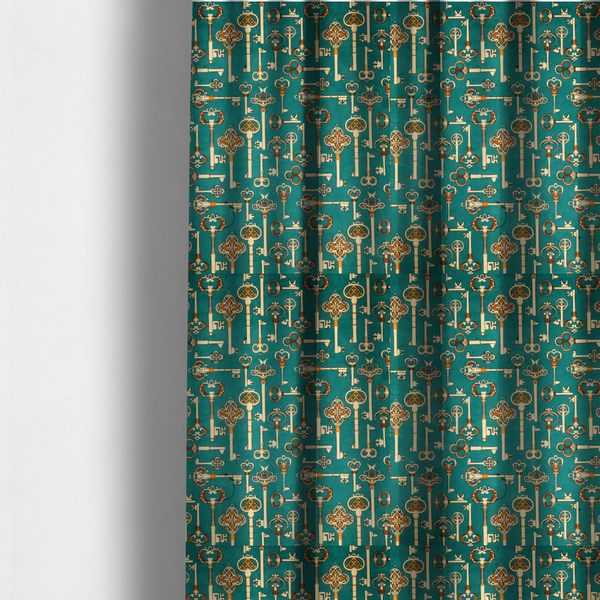 The Lost Library Keys Upholstery Fabric DP-161 - Made To Measure Curtains