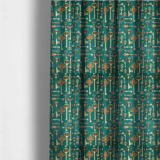 The Lost Library Keys Upholstery Fabric DP-161 - Made To Measure Curtains