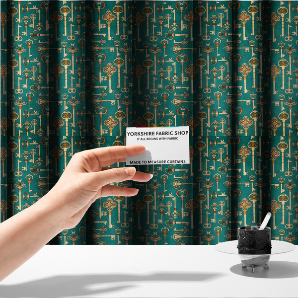 The Lost Library Keys Upholstery Fabric DP-161 - Made To Measure Curtains