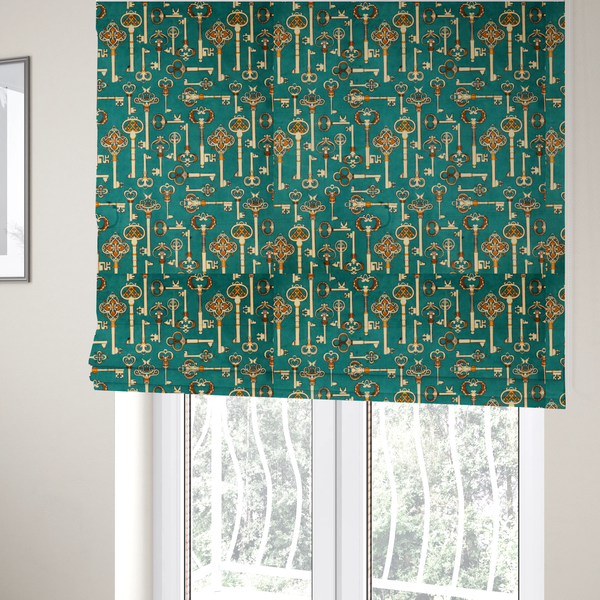 The Lost Library Keys Upholstery Fabric DP-161 - Roman Blinds