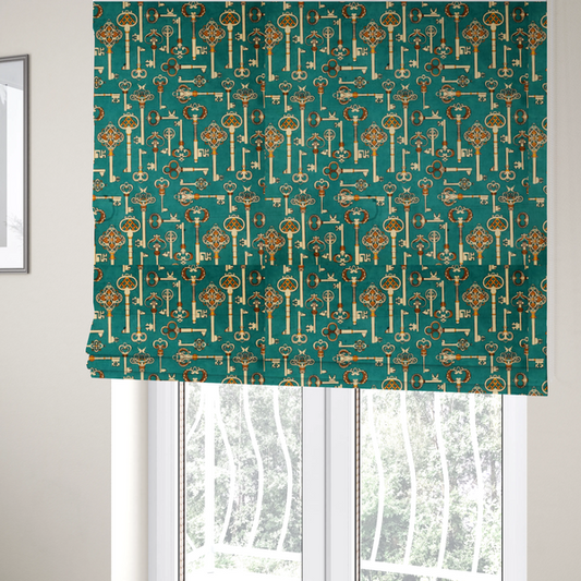 The Lost Library Keys Upholstery Fabric DP-161 - Roman Blinds