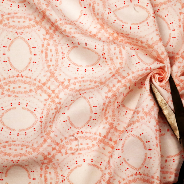 Dusty Rose Dot Work Upholstery Fabric DP-165 - Roman Blinds