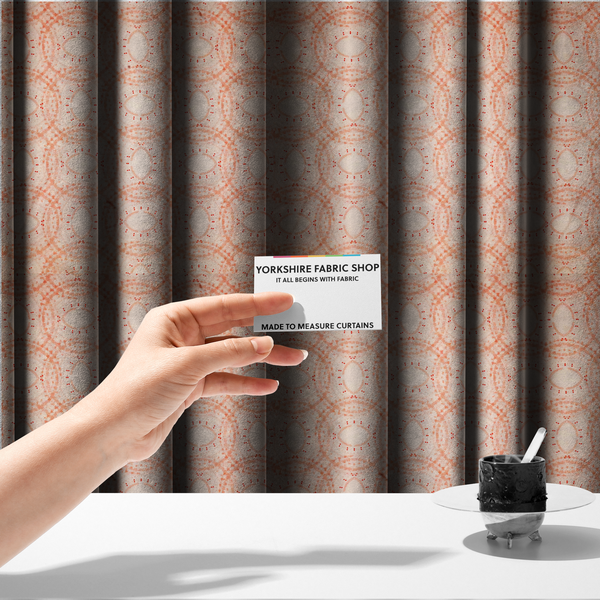 Dusty Rose Dot Work Upholstery Fabric DP-165 - Made To Measure Curtains