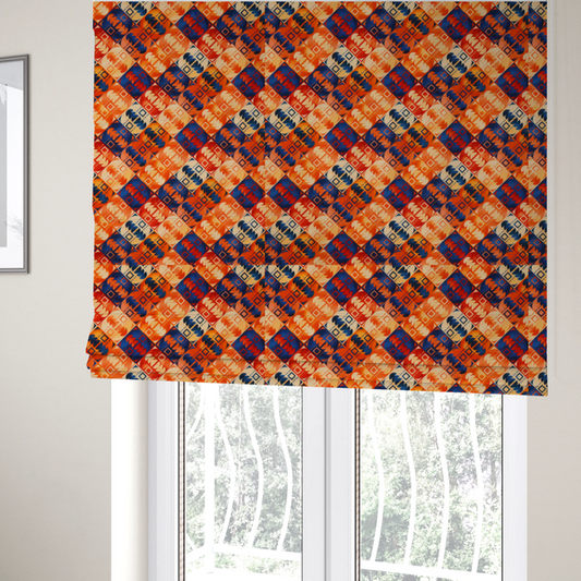 Kaleidoscope Sunset Upholstery Fabric DP-166 - Roman Blinds