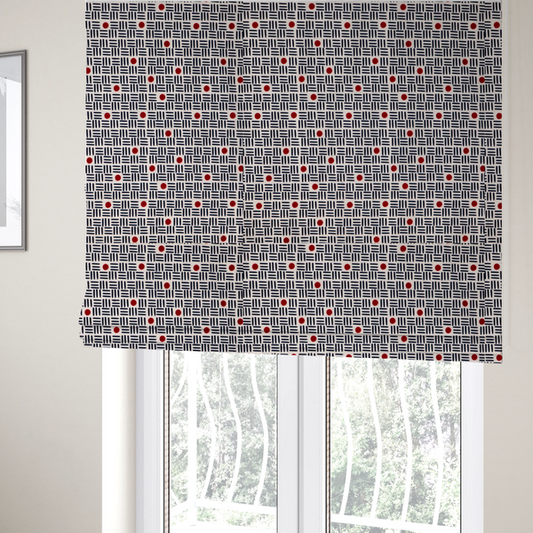 The Modernist's Dot Grid Upholstery Fabric DP-169 - Roman Blinds