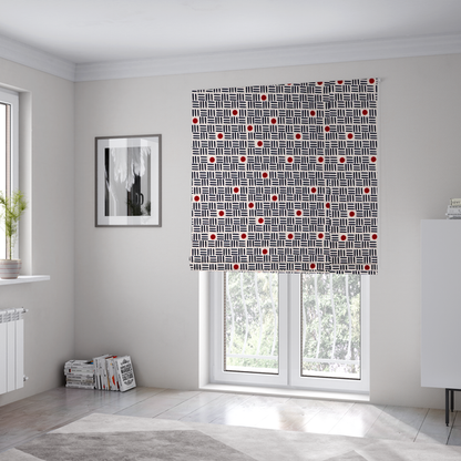 The Modernist's Dot Grid Upholstery Fabric DP-169 - Roman Blinds