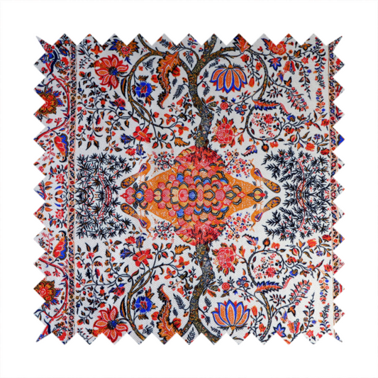 Grand Symmetrical Botanical Upholstery Fabric DP-17