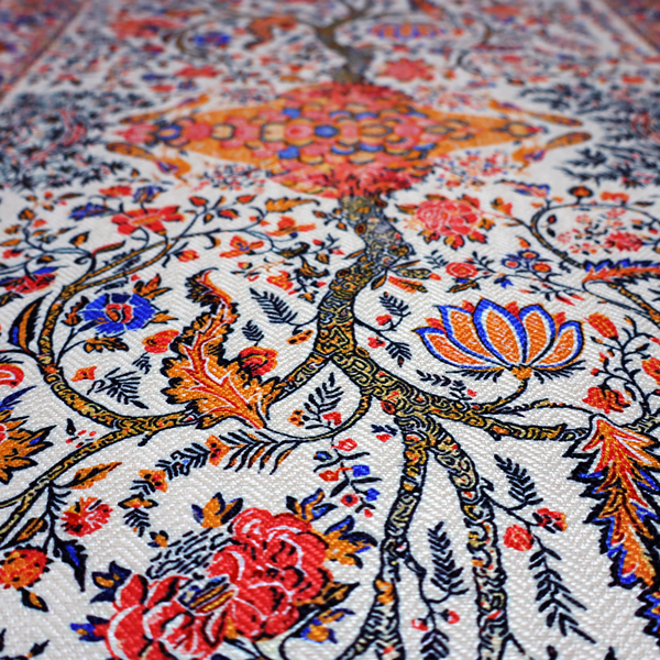 Grand Symmetrical Botanical Upholstery Fabric DP-17 - Handmade Cushions