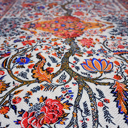 Grand Symmetrical Botanical Upholstery Fabric DP-17 - Handmade Cushions