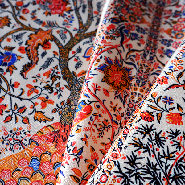 Grand Symmetrical Botanical Upholstery Fabric DP-17 - Handmade Cushions