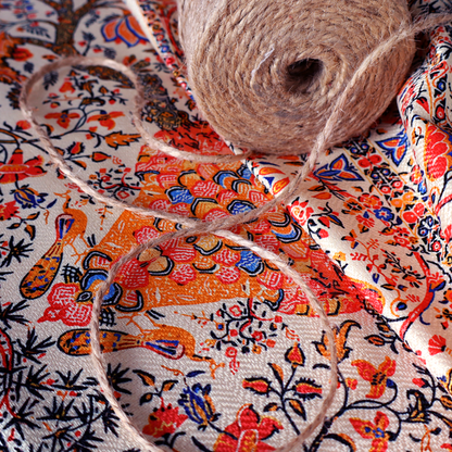 Grand Symmetrical Botanical Upholstery Fabric DP-17 - Handmade Cushions