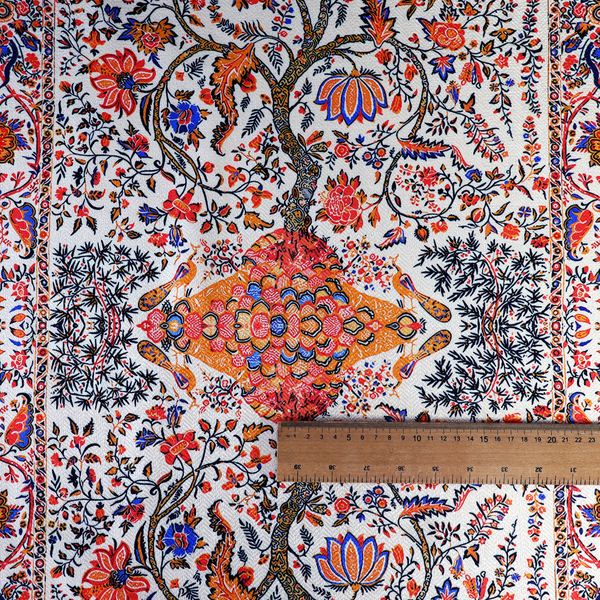 Grand Symmetrical Botanical Upholstery Fabric DP-17 - Handmade Cushions