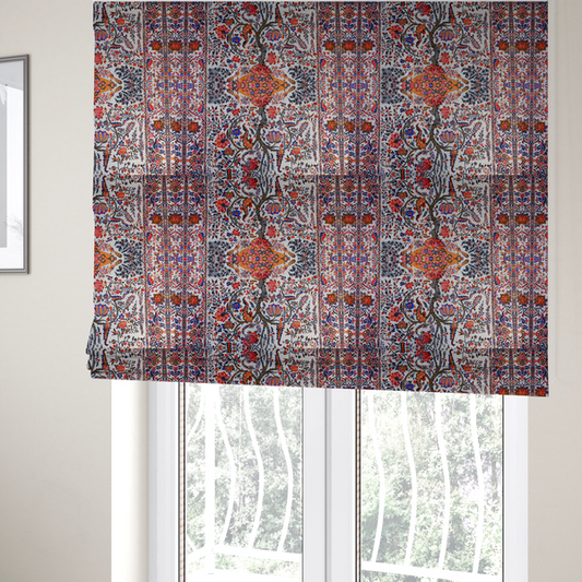 Grand Symmetrical Botanical Upholstery Fabric DP-17 - Roman Blinds