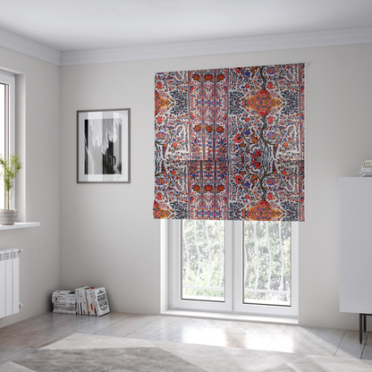 Grand Symmetrical Botanical Upholstery Fabric DP-17 - Roman Blinds