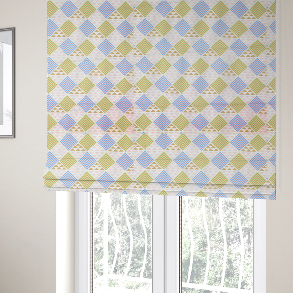 Candy-Coated Chevron Dreams Upholstery Fabric DP-170 - Roman Blinds