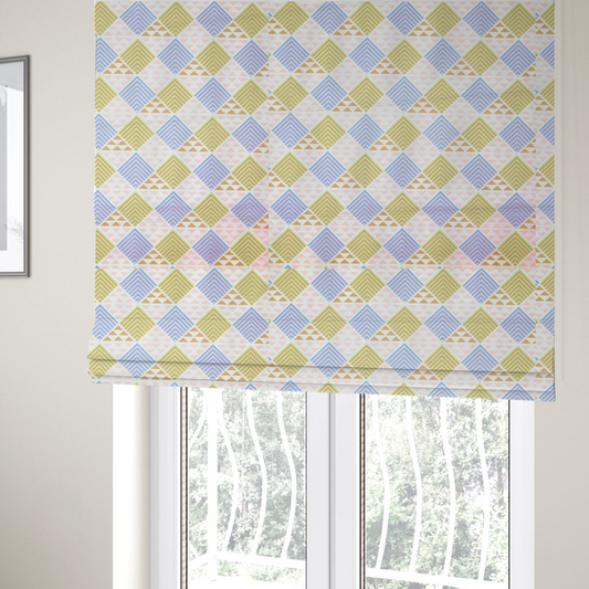 Candy-Coated Chevron Dreams Upholstery Fabric DP-170 - Roman Blinds