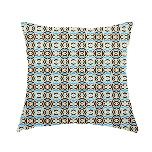 Turkish Tile Medallion Upholstery Fabric DP-171 - Handmade Cushions