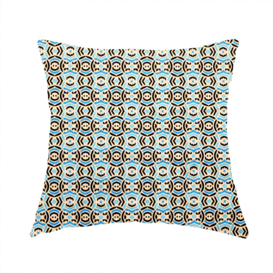 Turkish Tile Medallion Upholstery Fabric DP-171 - Handmade Cushions