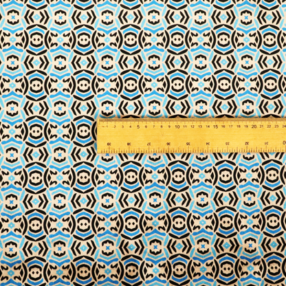 Turkish Tile Medallion Upholstery Fabric DP-171 - Made To Measure Curtains