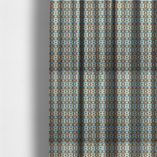 Turkish Tile Medallion Upholstery Fabric DP-171 - Made To Measure Curtains