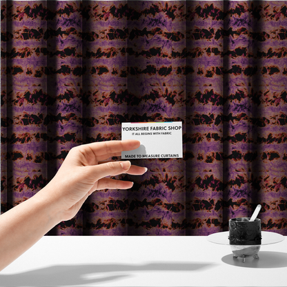 Violet Inkscape Horizon Upholstery Fabric DP-172 - Made To Measure Curtains