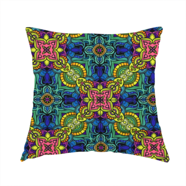 Stained Glass Prism Upholstery Fabric DP-174 - Handmade Cushions