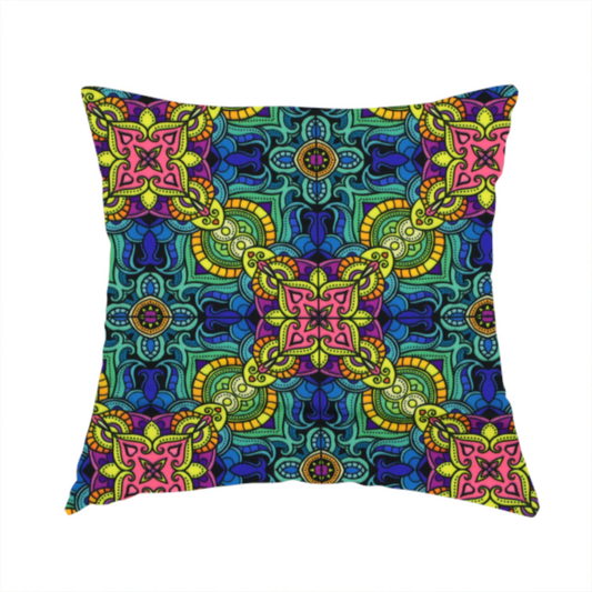 Stained Glass Prism Upholstery Fabric DP-174 - Handmade Cushions