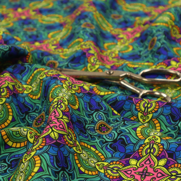 Stained Glass Prism Upholstery Fabric DP-174