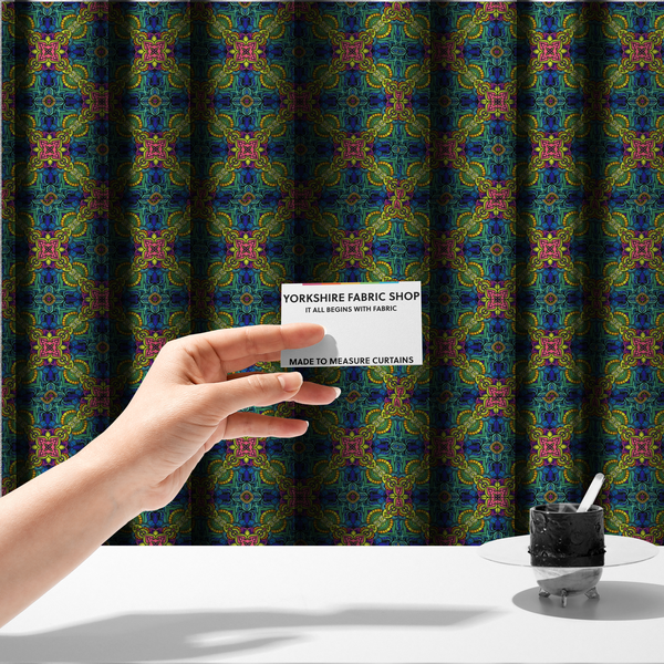 Stained Glass Prism Upholstery Fabric DP-174 - Made To Measure Curtains