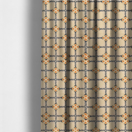 The Heritage Orchard Grid Upholstery Fabric DP-181 - Made To Measure Curtains