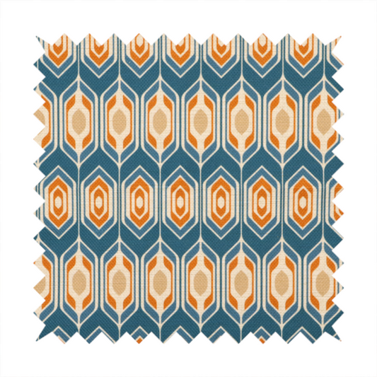 1960s Retro-Geometric Column Upholstery Fabric DP-182