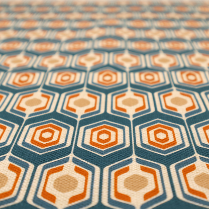 1960s Retro-Geometric Column Upholstery Fabric DP-182
