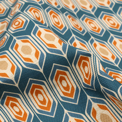 1960s Retro-Geometric Column Upholstery Fabric DP-182