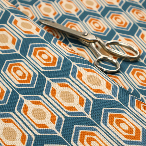 1960s Retro-Geometric Column Upholstery Fabric DP-182