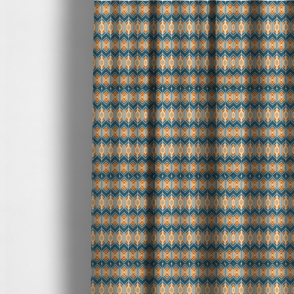 1960s Retro-Geometric Column Upholstery Fabric DP-182 - Made To Measure Curtains