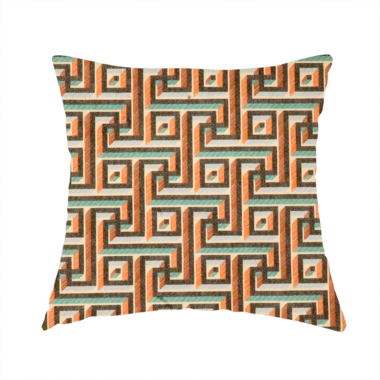 Retro Pixel Puzzle Upholstery Fabric DP-183 - Handmade Cushions