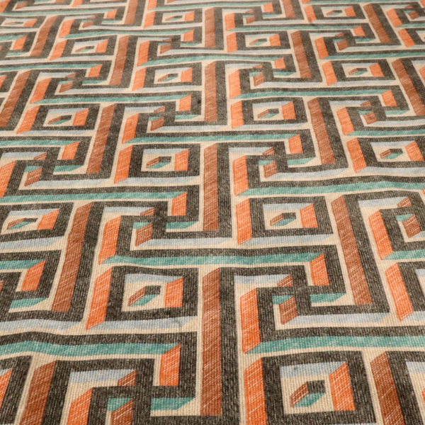 Retro Pixel Puzzle Upholstery Fabric DP-183