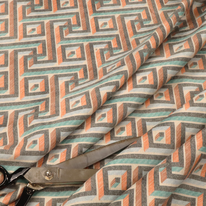 Retro Pixel Puzzle Upholstery Fabric DP-183