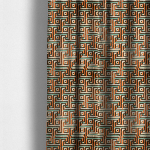 Retro Pixel Puzzle Upholstery Fabric DP-183 - Made To Measure Curtains