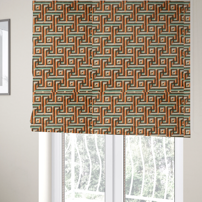 Retro Pixel Puzzle Upholstery Fabric DP-183 - Roman Blinds
