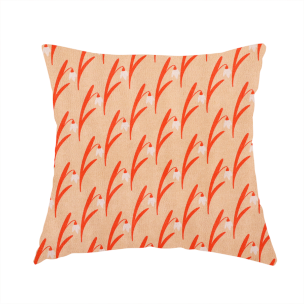 Apricot Snowdrop Serenade Upholstery Fabric DP-187 - Handmade Cushions