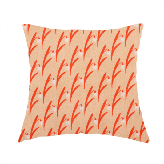 Apricot Snowdrop Serenade Upholstery Fabric DP-187 - Handmade Cushions