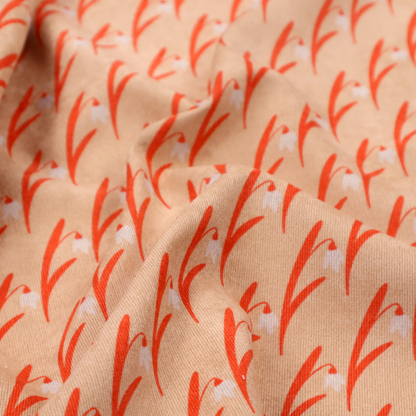 Apricot Snowdrop Serenade Upholstery Fabric DP-187