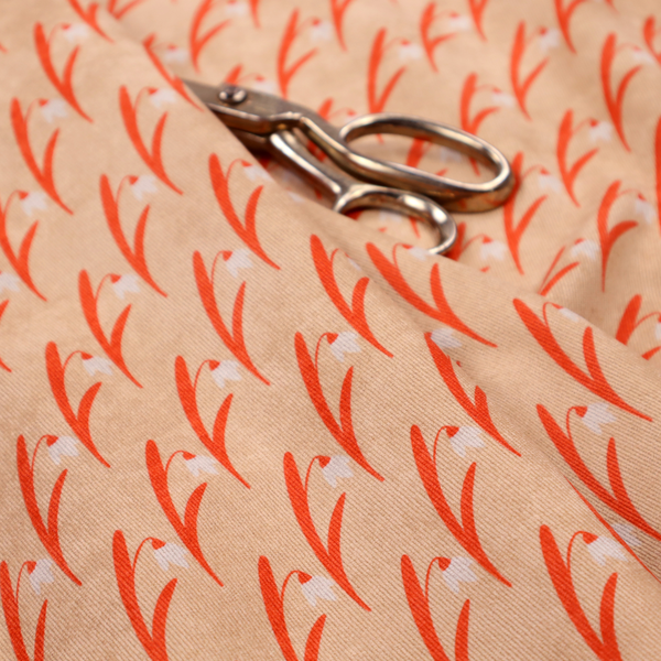 Apricot Snowdrop Serenade Upholstery Fabric DP-187