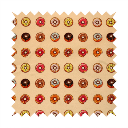 Glazed & Confused Donut Pattern Upholstery Fabric DP-19 - Handmade Cushions