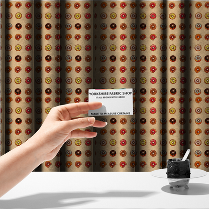 Glazed & Confused Donut Pattern Upholstery Fabric DP-19 - Made To Measure Curtains