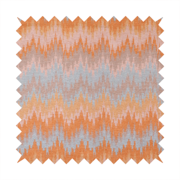 Sunset Glitch Chevron Upholstery Fabric DP-190
